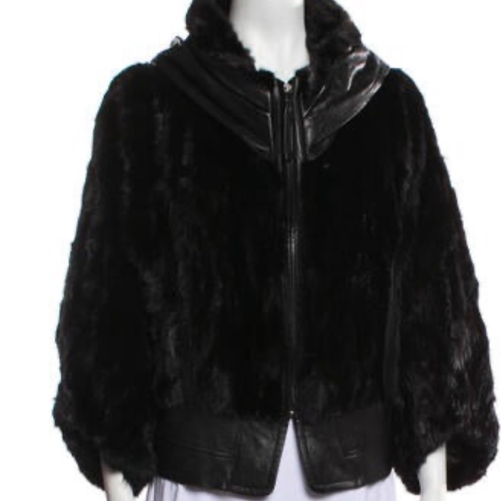 Mink and Leather Jacket